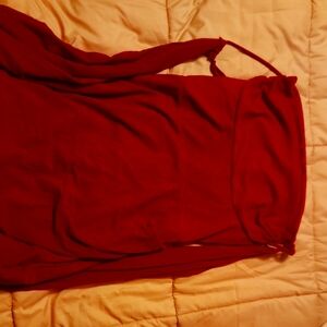 Elegant Red Strapless Dress